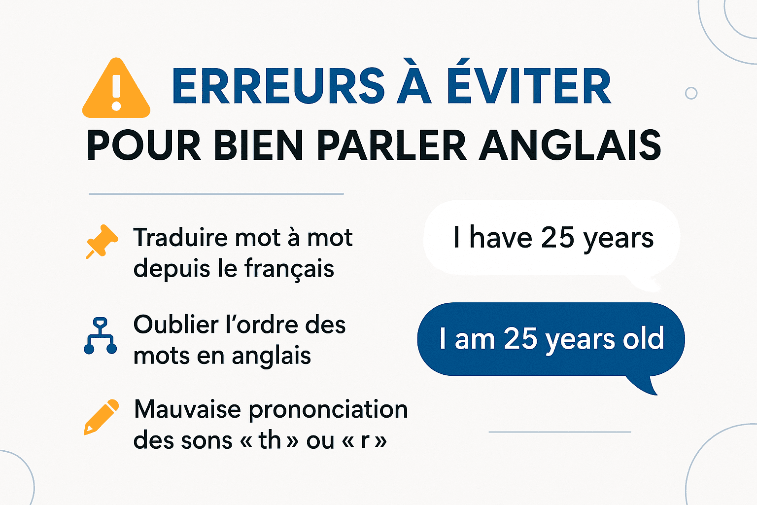 Les 20 Erreurs à Éviter pour Bien Parler Anglais